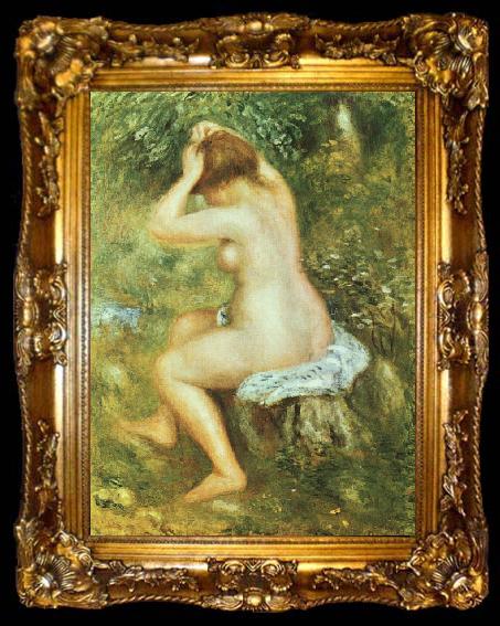 framed  Pierre Renoir Baigneuse se Coiffant, ta009-2